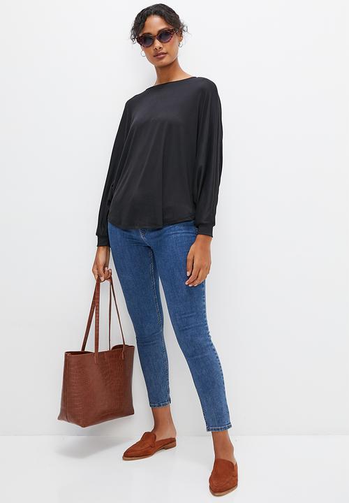 edit - Oversized dolman tee - black