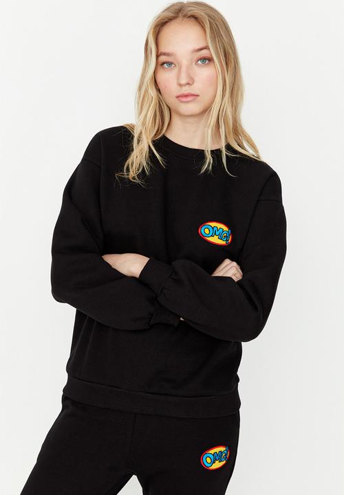 Trendyol - Fleece tracksuit set - black