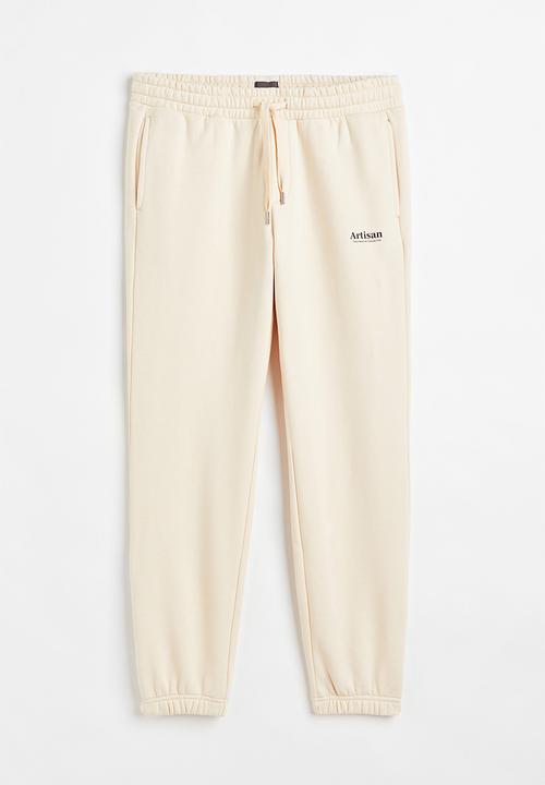 H&M - Slim fit sweatpants - cream