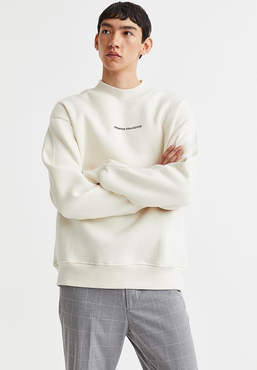 H&M - Slim fit trousers - light grey/checked