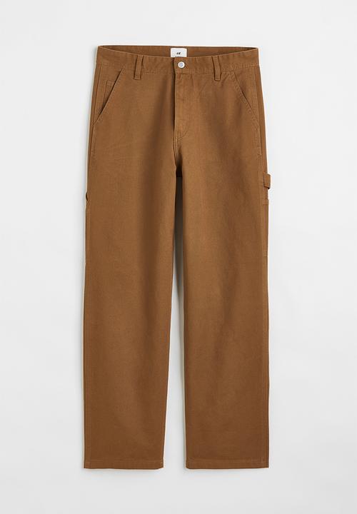 H&M - Relaxed fit twill trousers - dark beige