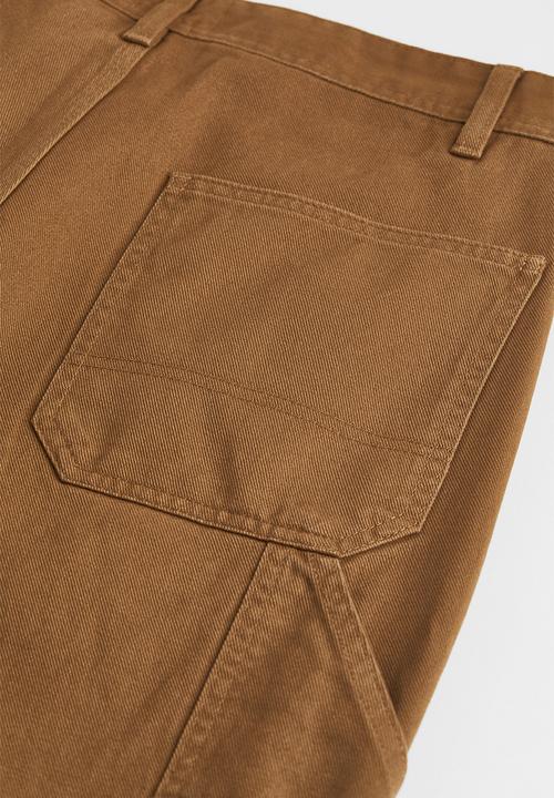 H&M - Relaxed fit twill trousers - dark beige