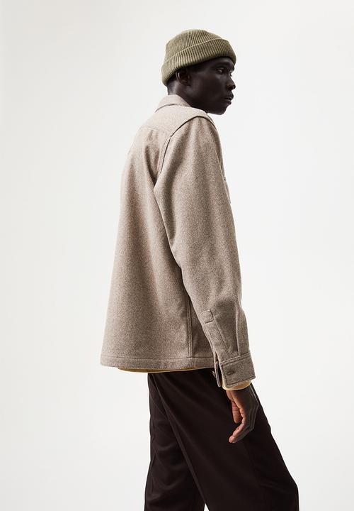 H&M - Overshirt - dark beige/herringbone pattern