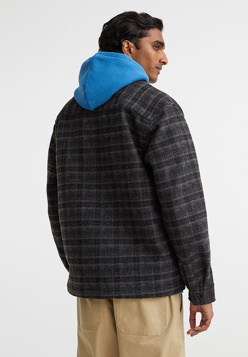 H&M - Overshirt - dark grey/checked