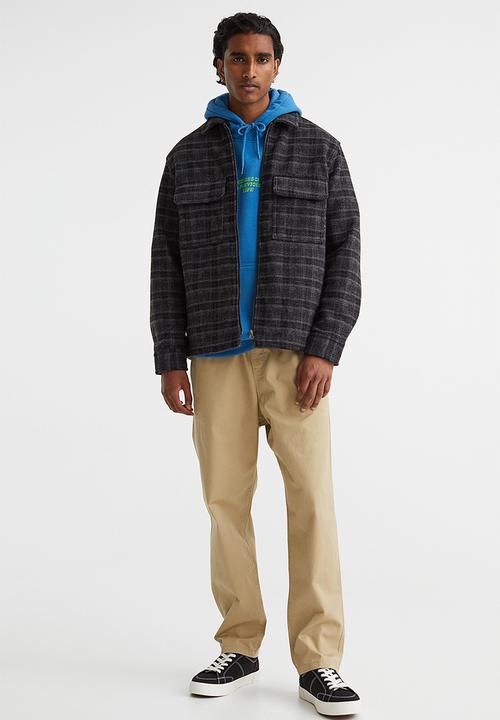 H&M - Overshirt - dark grey/checked