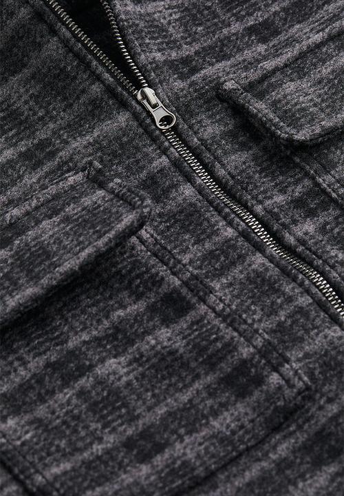 H&M - Overshirt - dark grey/checked