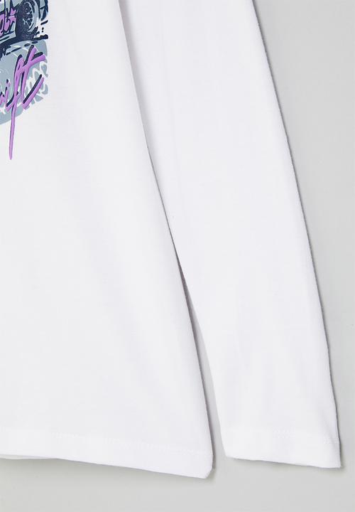 Superbalist - Boys graphic long sleeve tee - white