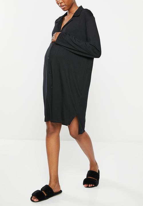 Superbalist - Maternity recovery sleep shirt - black