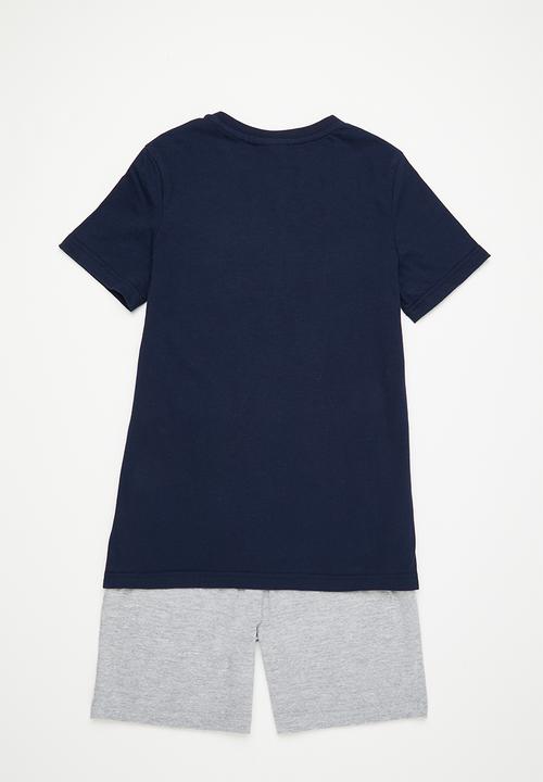 Superbalist - Older boys character pj set - navy/grey mel