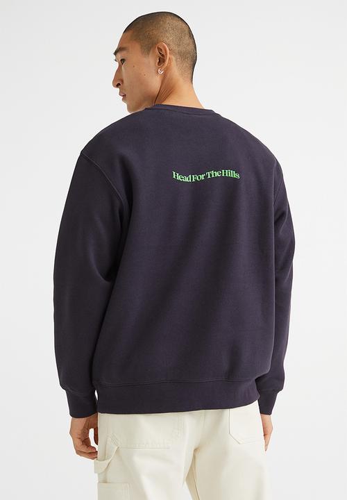 H&M - Relaxed fit sweatshirt - dark blue/head for the hills