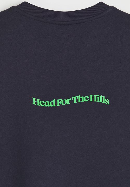 H&M - Relaxed fit sweatshirt - dark blue/head for the hills