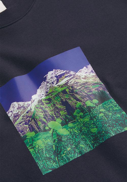 H&M - Relaxed fit sweatshirt - dark blue/head for the hills