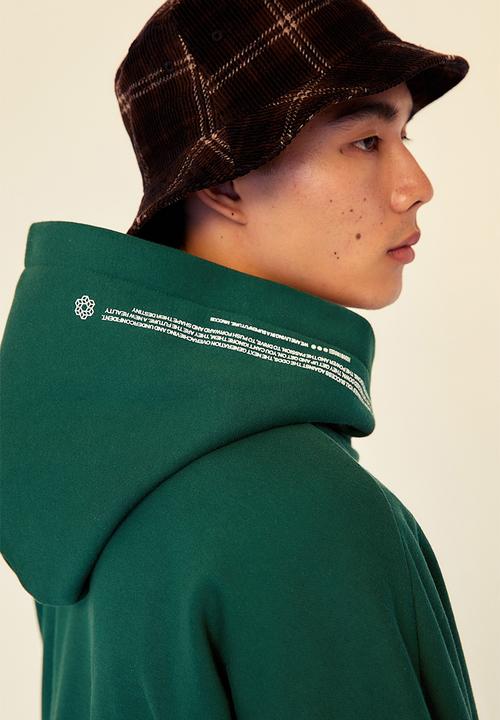 H&M - Oversized fit hoodie - green/make or break