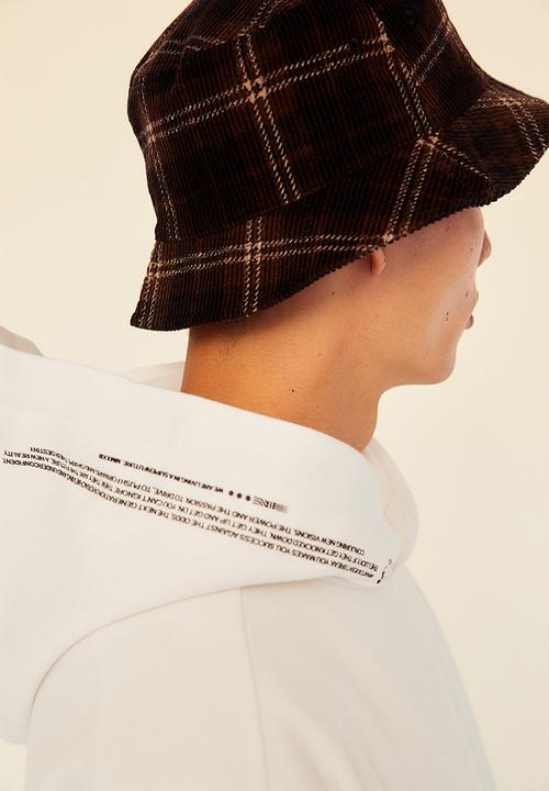 H&M - Oversized fit hoodie - white/make or break