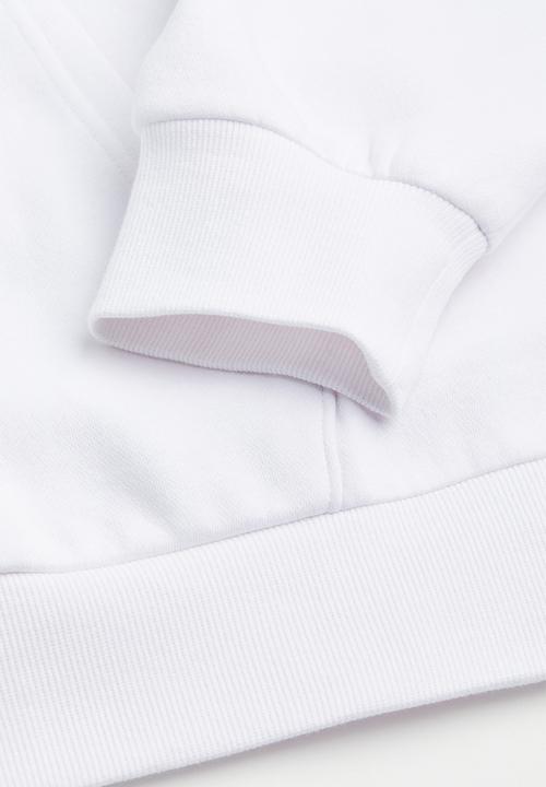 H&M - Oversized fit hoodie - white/make or break