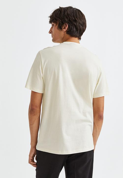 H&M - Regular fit cotton T-shirt - cream/valencia