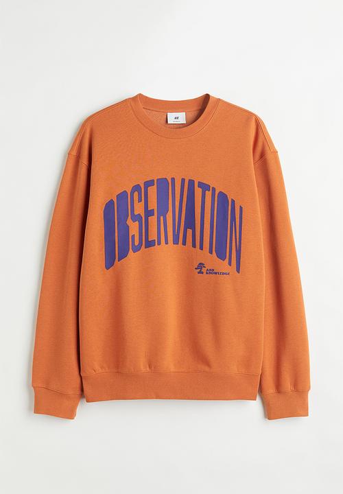H&M - Relaxed fit sweatshirt - orange/observation