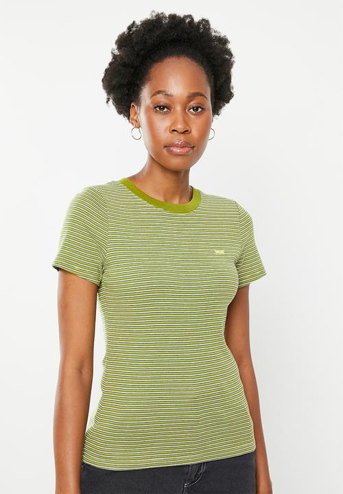 Levi’s® - Short sleeve rib baby tee - moss stripe