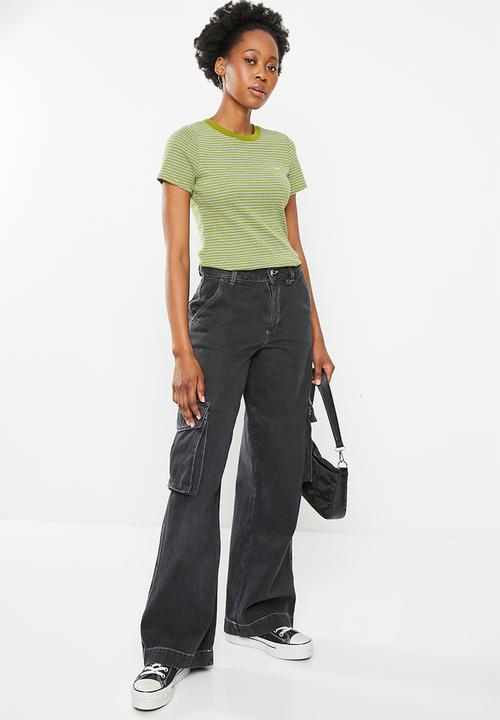 Levi’s® - Short sleeve rib baby tee - moss stripe