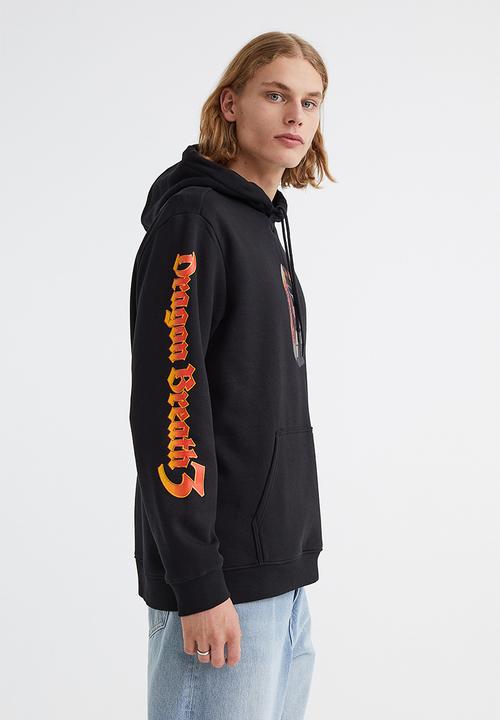 H&M - Regular fit hoodie - black/dragon breath