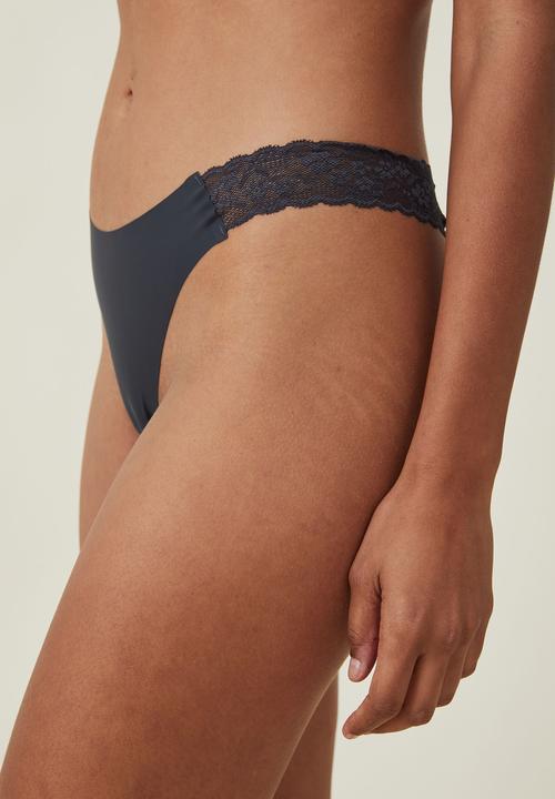 Cotton On - Party pants seamless G-string brief - element blue