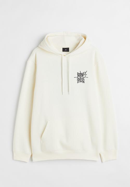 H&M - Regular fit hoodie - cream/boring pals
