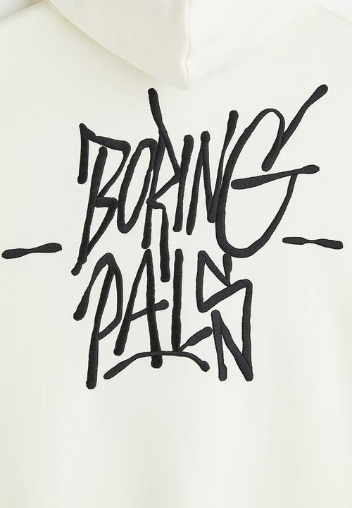 H&M - Regular fit hoodie - cream/boring pals