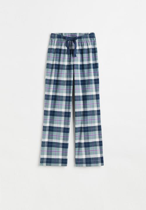 H&M - Pyjama bottoms - dark blue/checked