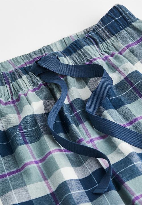 H&M - Pyjama bottoms - dark blue/checked
