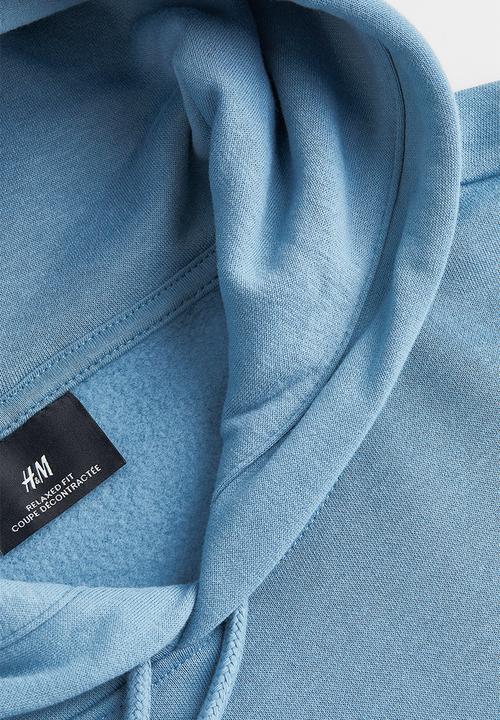 H&M - Relaxed fit printed hoodie - blue/original