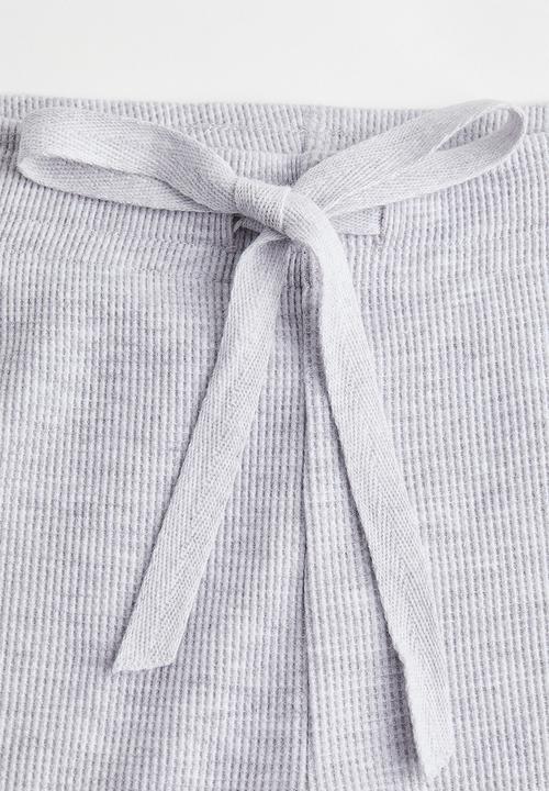 H&M - Waffled pyjamas - light grey marl
