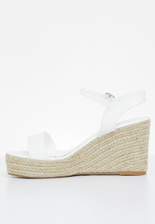 Superbalist - Harlow ankle strap espadrille - white