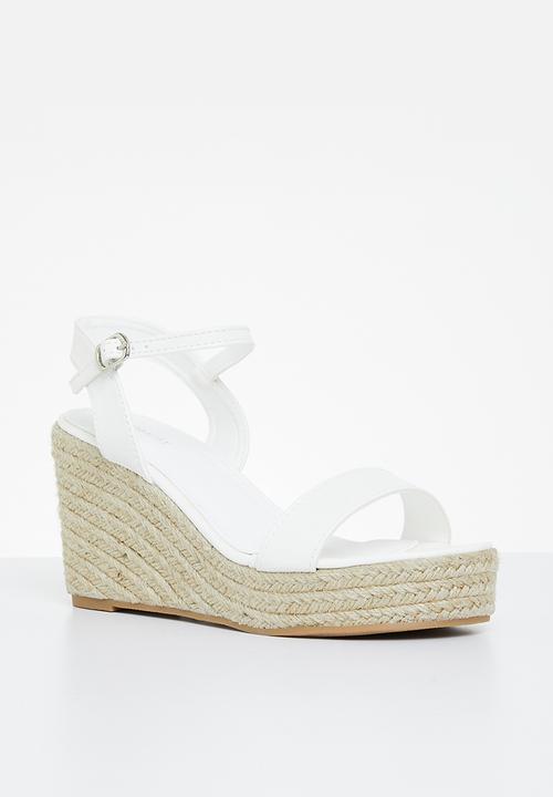 Superbalist - Harlow ankle strap espadrille - white