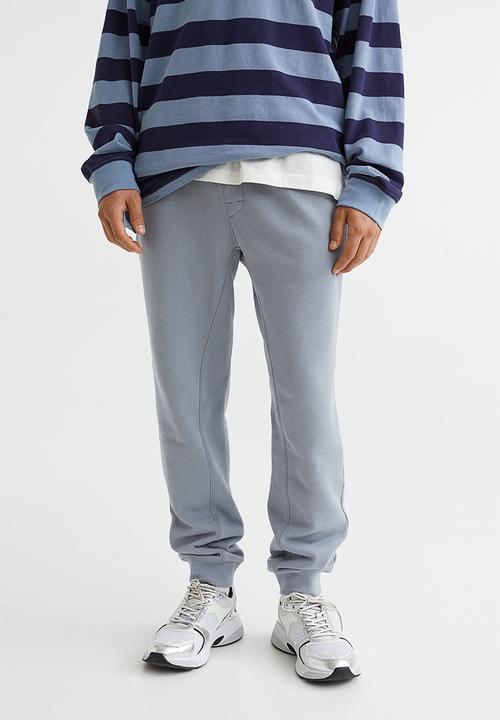 H&M - Regular fit sweatpants - light grey-blue