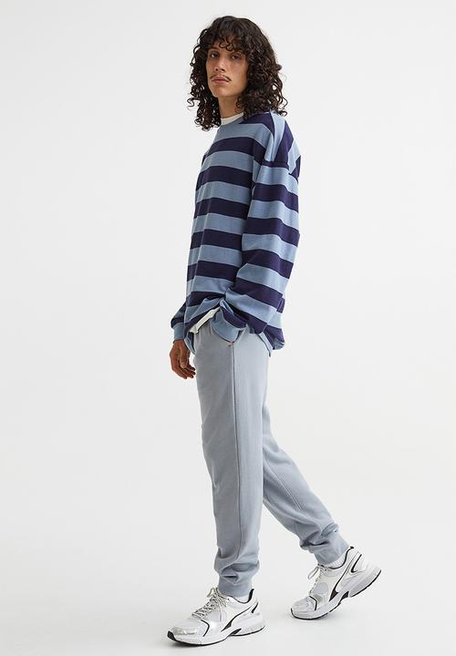 H&M - Regular fit sweatpants - light grey-blue
