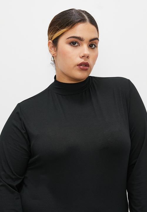 Superbalist - 2 pack turtle neck midi dress - black & neutral