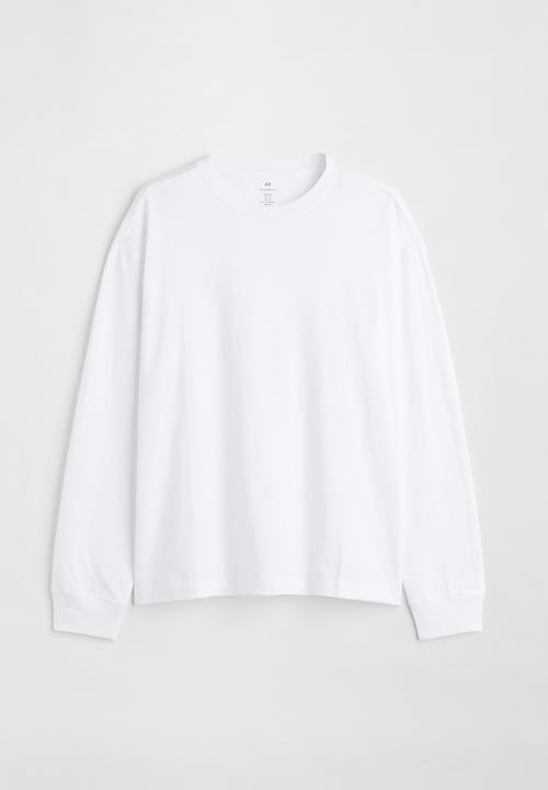 H&M - Relaxed fit jersey top - white