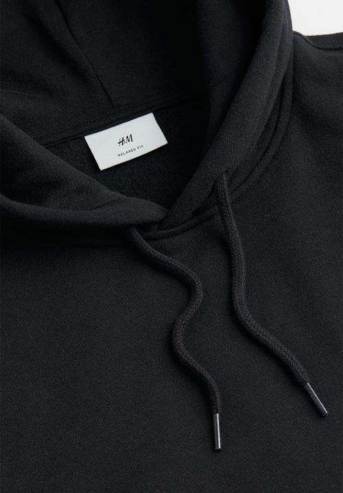 H&M - Relaxed fit hoodie - black/neighbours