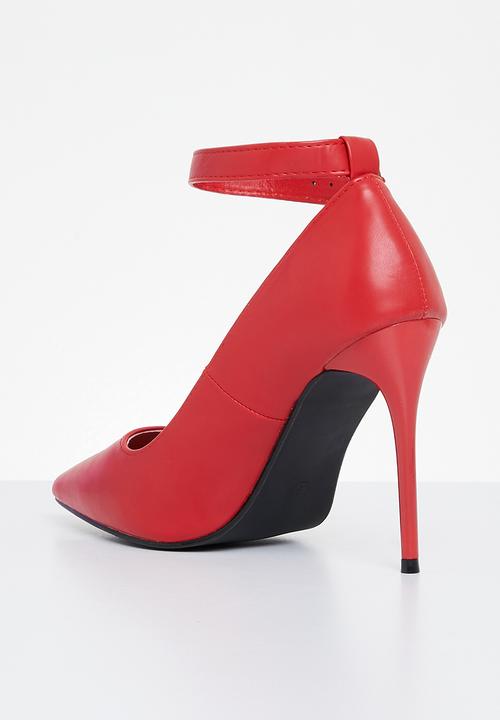 Superbalist - June ankle strap stiletto heel - red