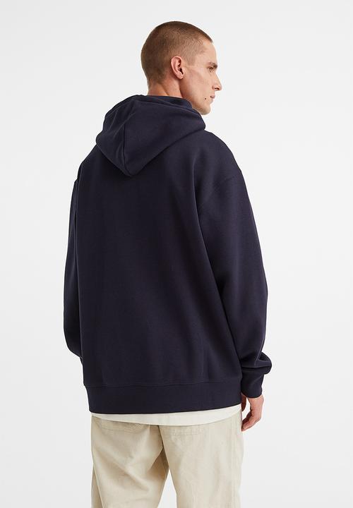 H&M - Relaxed fit hoodie - dark blue/observation