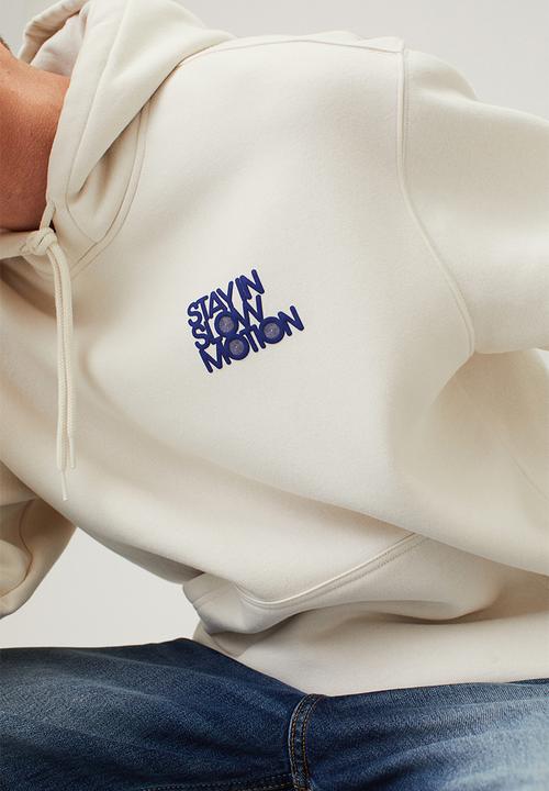 H&M - Relaxed fit hoodie - light beige/slow motion