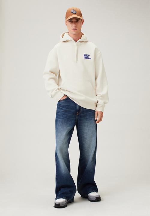 H&M - Relaxed fit hoodie - light beige/slow motion
