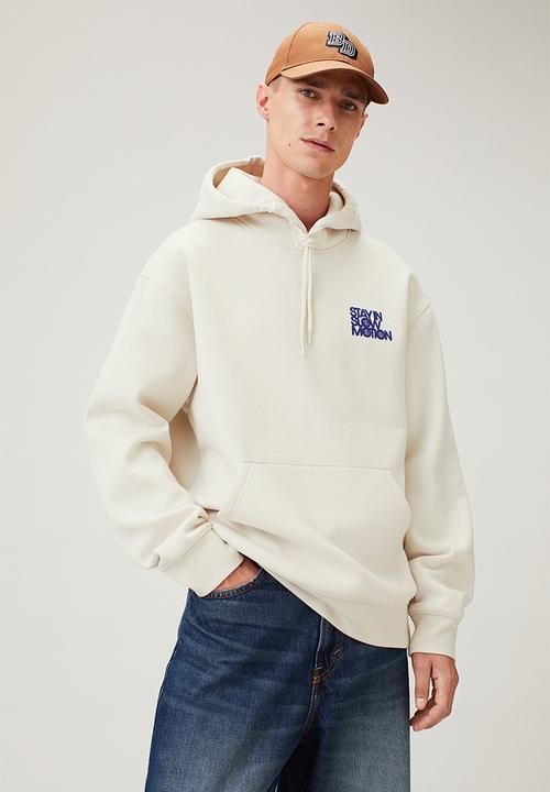 H&M - Relaxed fit hoodie - light beige/slow motion