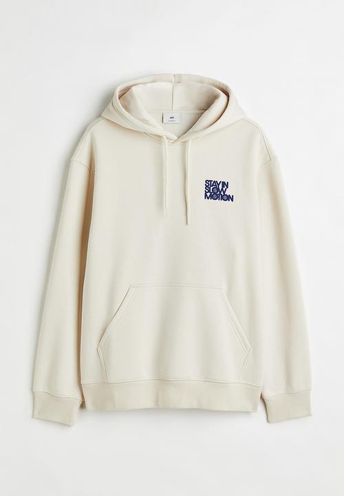 H&M - Relaxed fit hoodie - light beige/slow motion