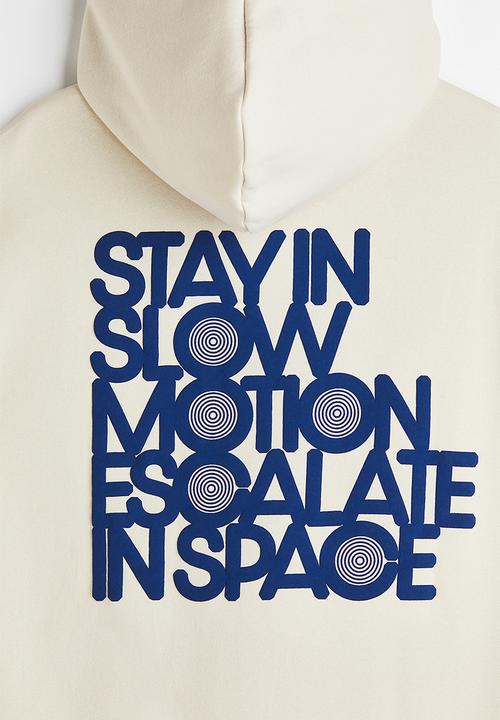 H&M - Relaxed fit hoodie - light beige/slow motion
