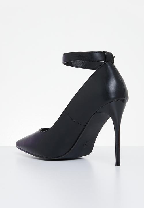 Superbalist - June ankle strap stiletto heel - black