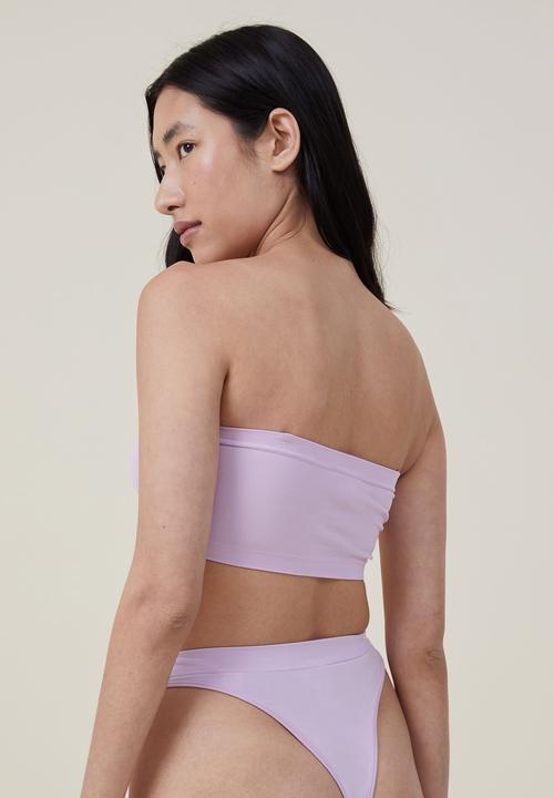 Cotton On - Seamless gathered padded bandeau - orchid bloom