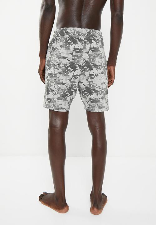 Superbalist - Printed knit regular fit lounge short - grey