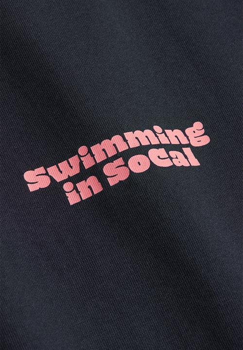 H&M - Relaxed fit cotton T-shirt - dark blue/swimming