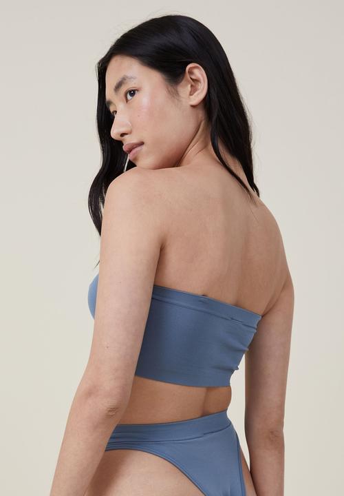 Cotton On - Seamless gathered padded bandeau - tidal teal
